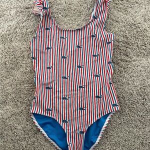 Vineyard Vines Girls Striped One-Piece Swimsuit